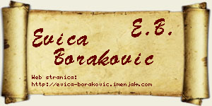 Evica Boraković vizit kartica